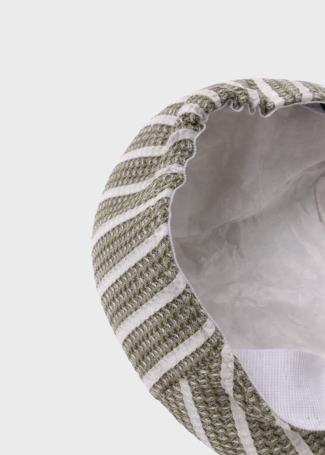 Green Striped Cotton Cap