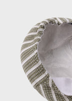 Green Striped Cotton Cap