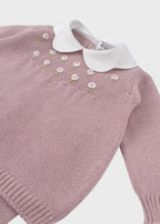 TERESA Pink Embroidered Flower Birth Set