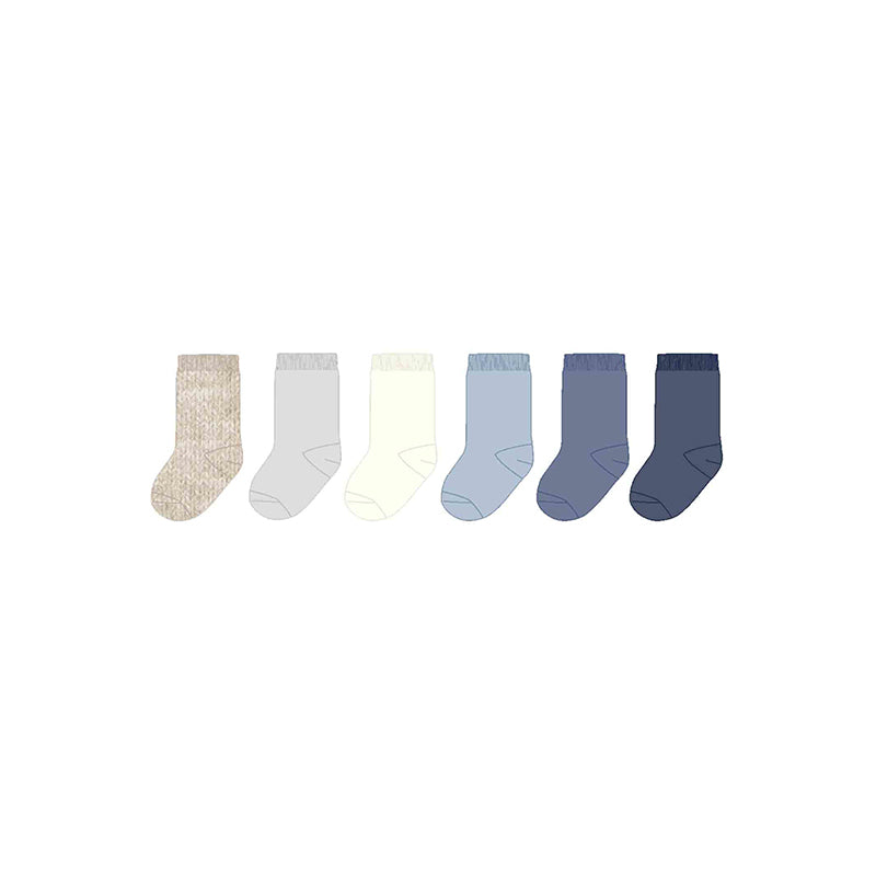 Set of 6 Blue Socks 1C-9758/AZ