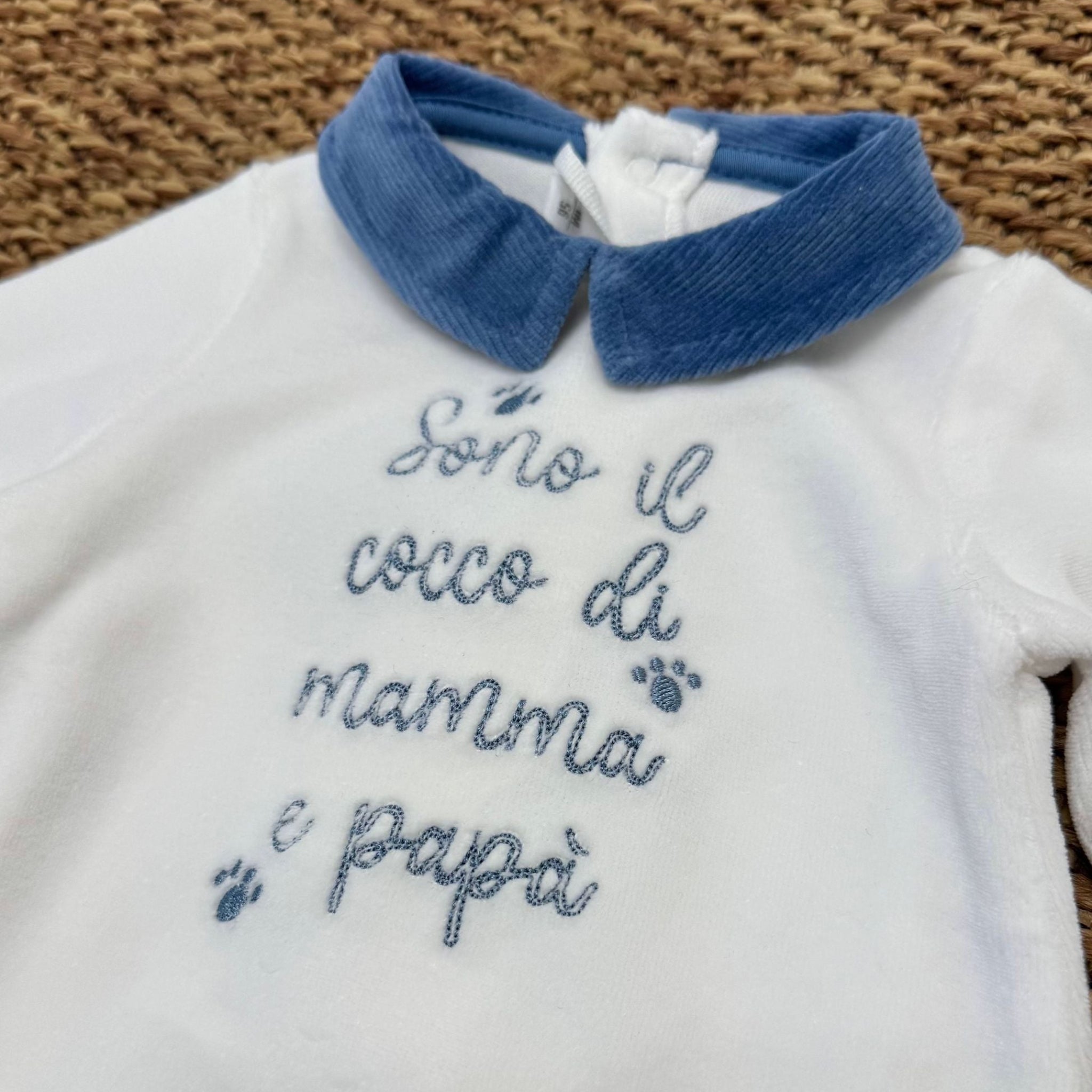 Tutina Intera Con Piede Neonato Bianco 3F644/112