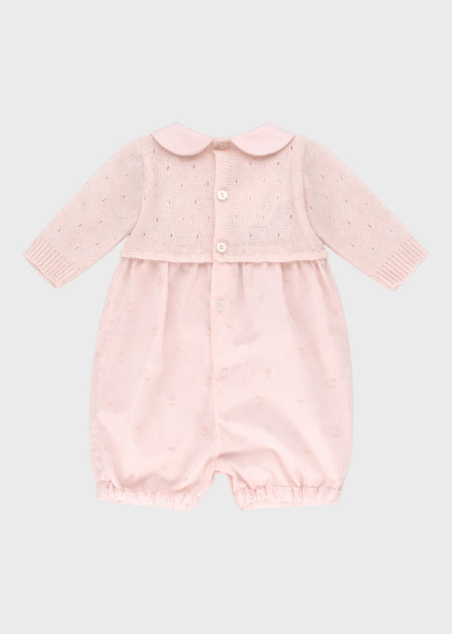 Pagliaccetto Cotone Decorato Rosa FIORE PERLA 7123