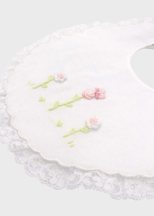 White Rococo Flowers Bib PICCI/BV