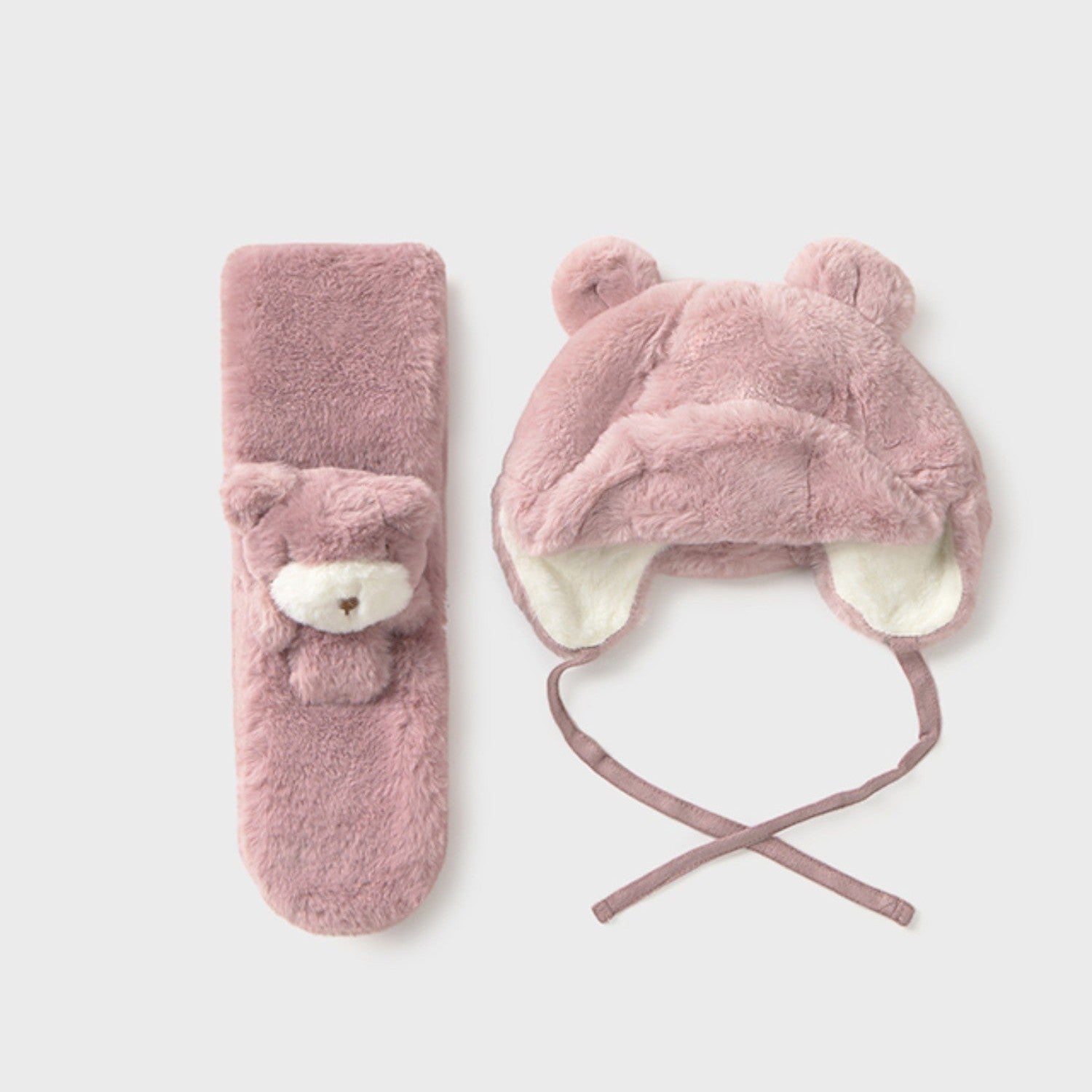 Completo cappello,sciarpa pellic  Rosa 10020/66 -  NANU' BABY