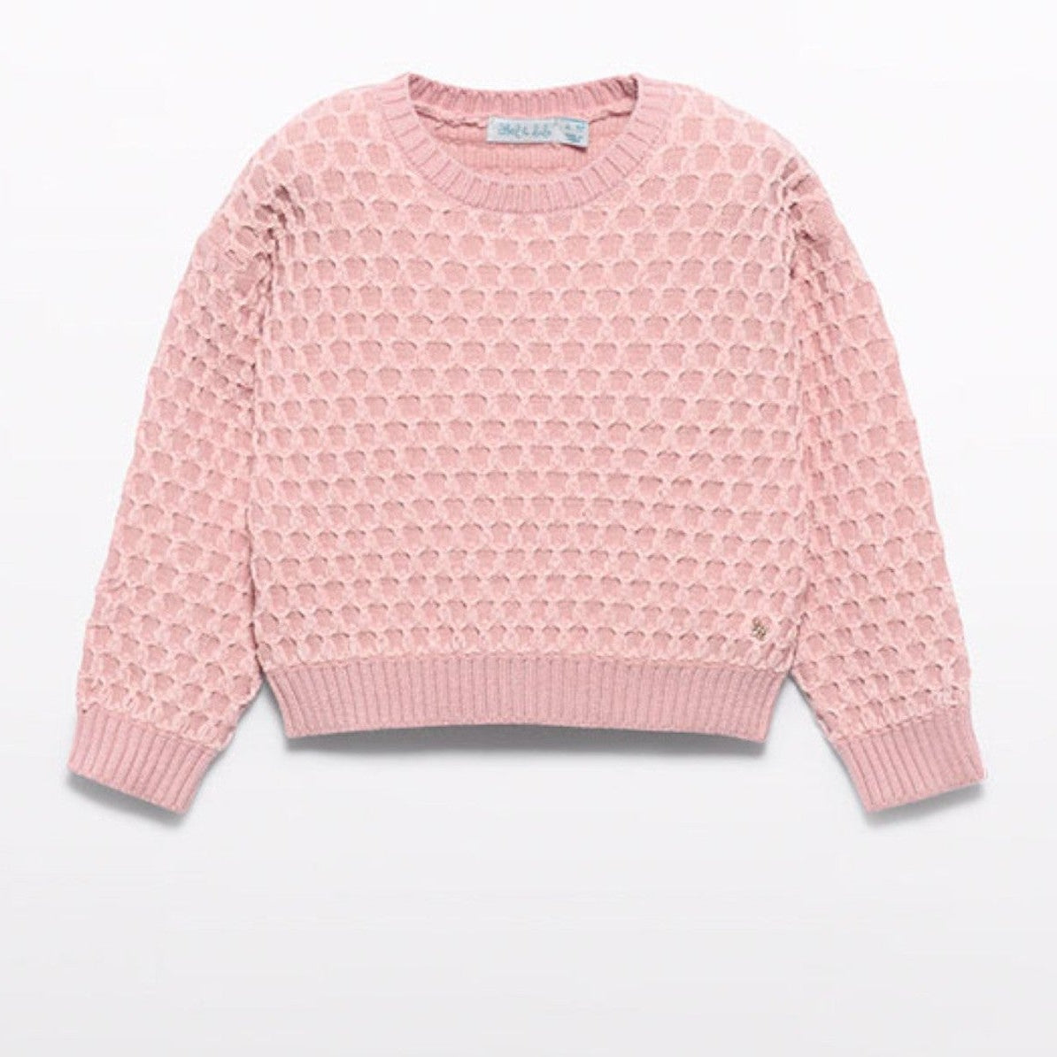 Maglione jacquard ciniglia Bimba Rosa 5828/8 -  NANU' BABY