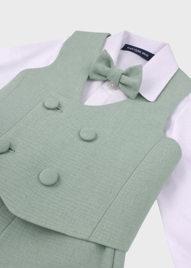 Sage Green Bermuda Waistcoat Ceremony Suit