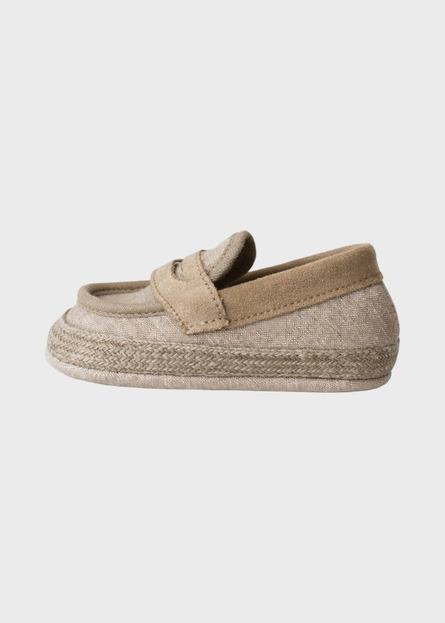 Elegant Beige Linen Moccasin SM41159/T37