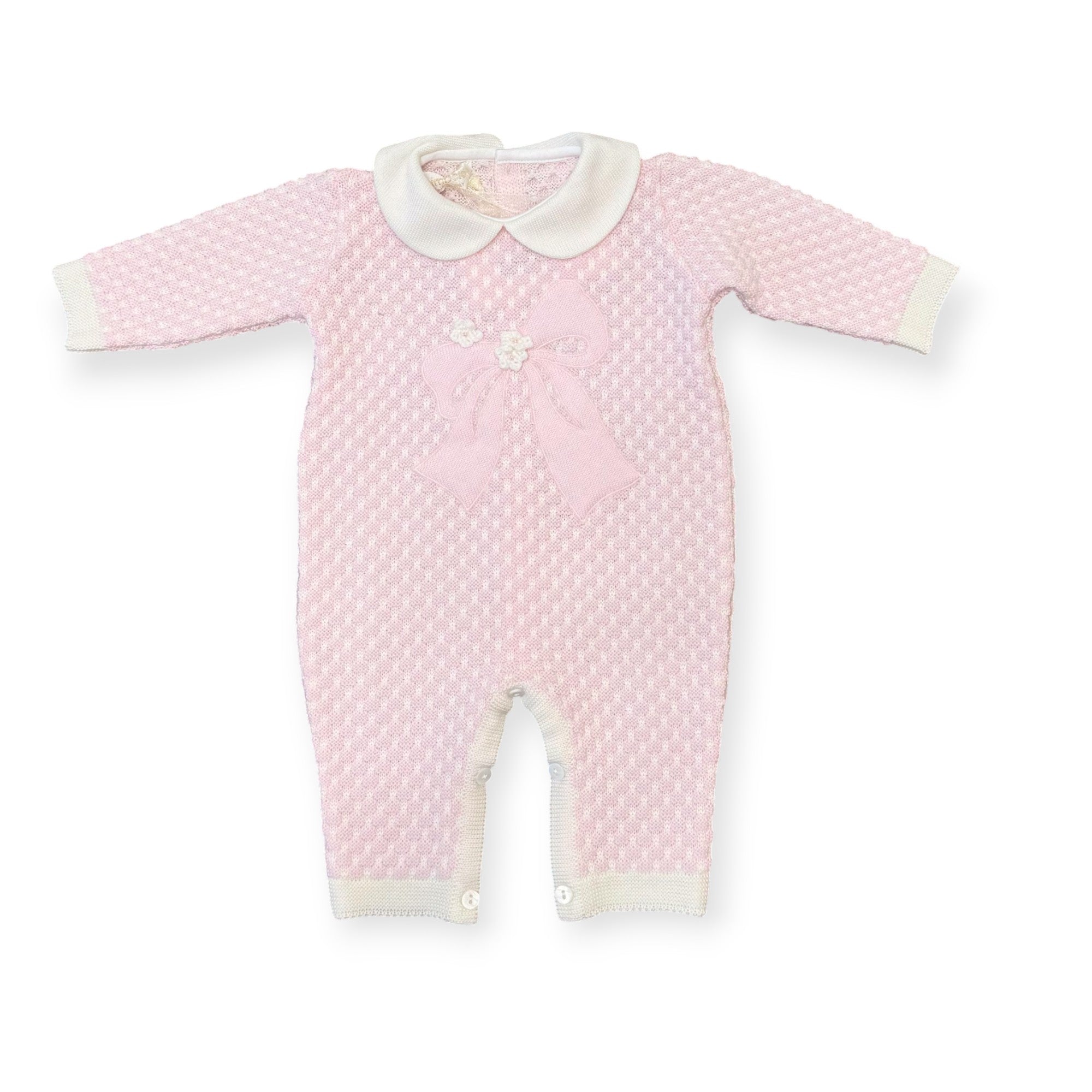 Tutina Neonata Rosa Lana Fiocco 7766