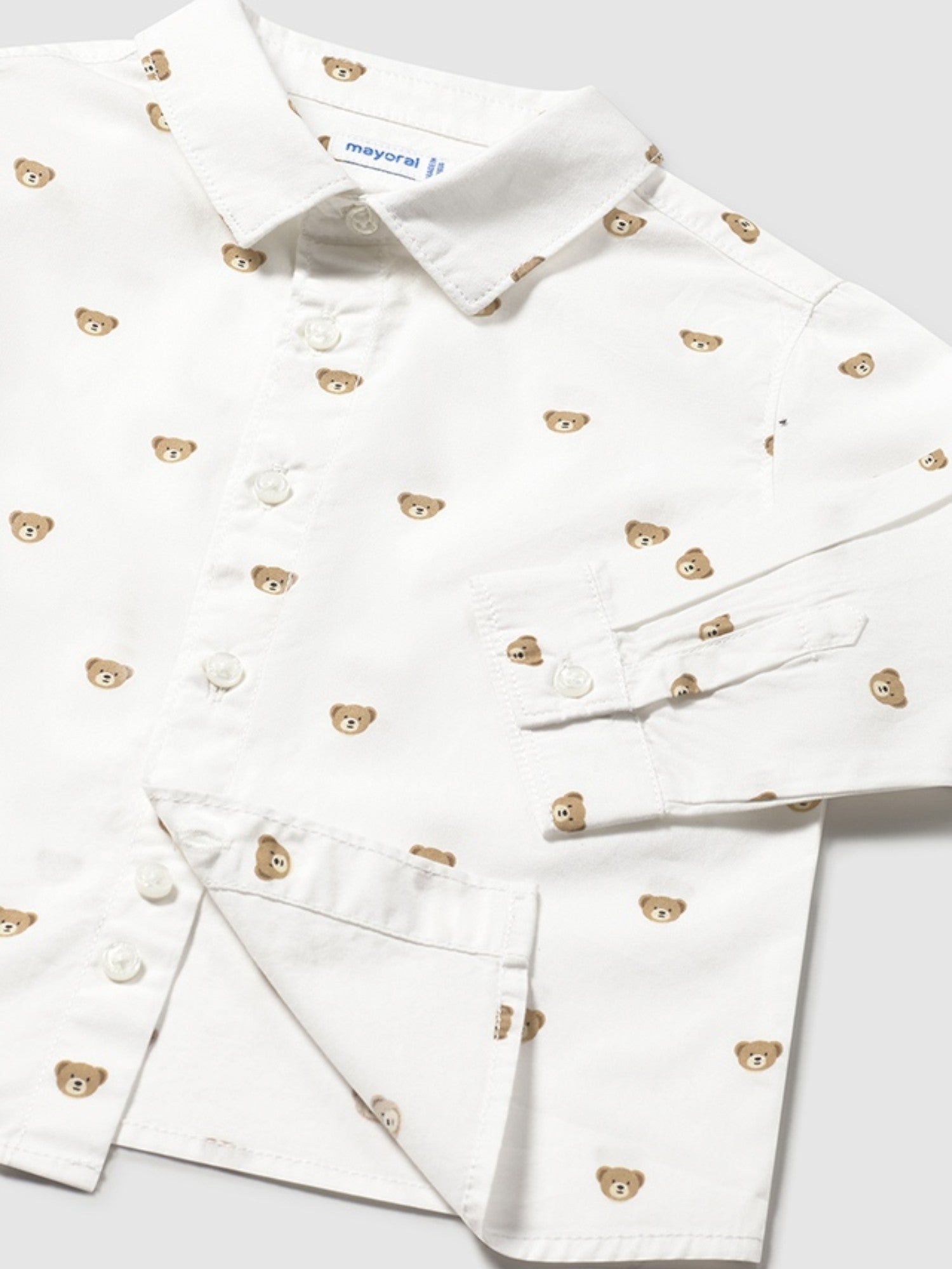 Boy's white printed shirt, size M/L, 2107/87