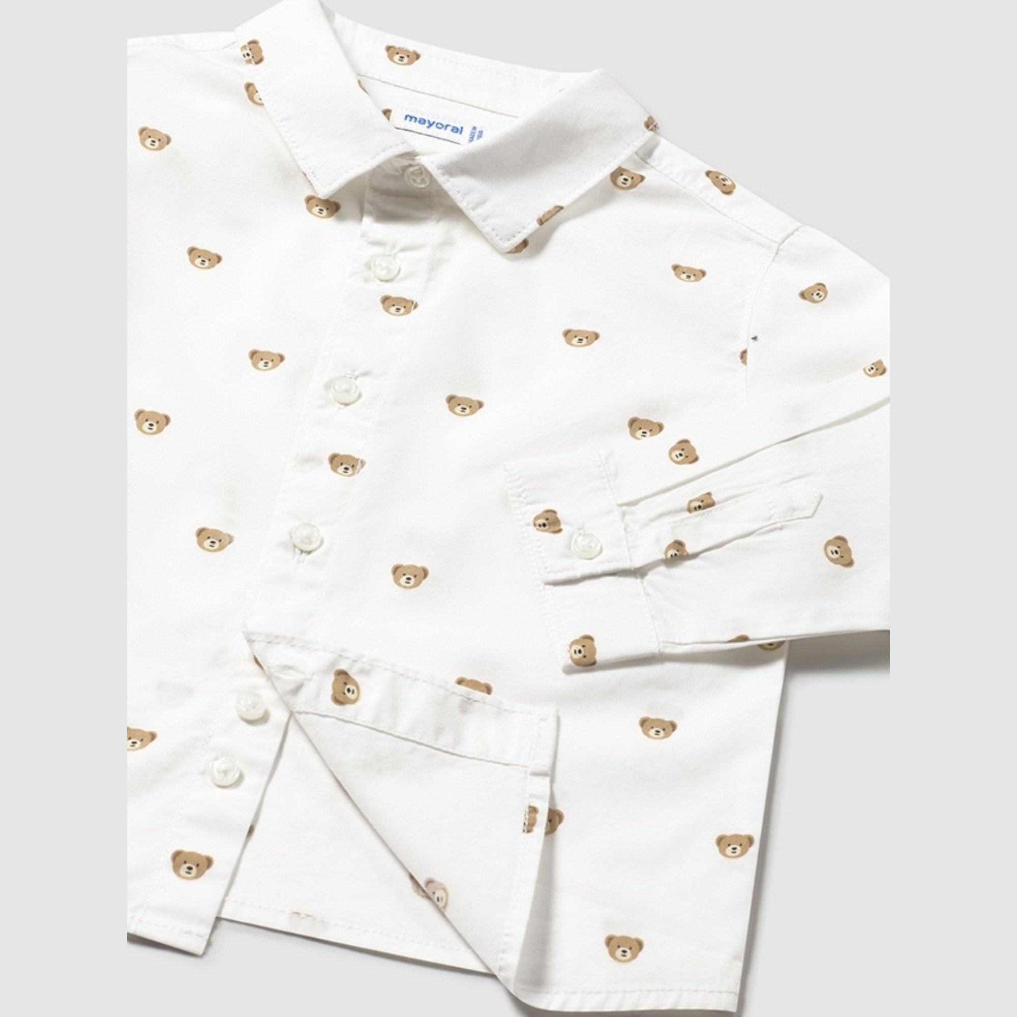 Camicia m/l stampata Bimbo Bianco 2107/87 -  NANU' BABY