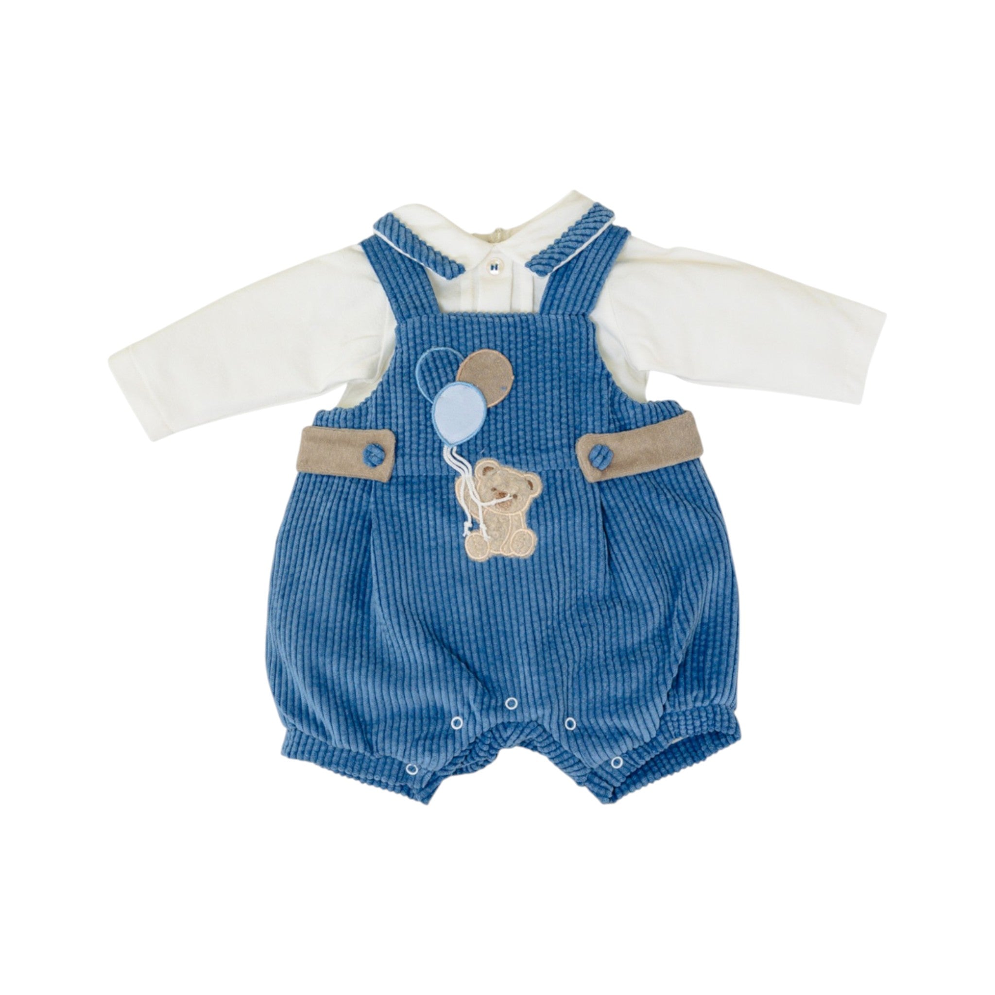 Baby Blue Chenille Overalls SARTORIA DEI PICCOLI (code LP1110)