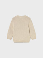 Intarsia sweater, large, boy's, beige, 2341/59