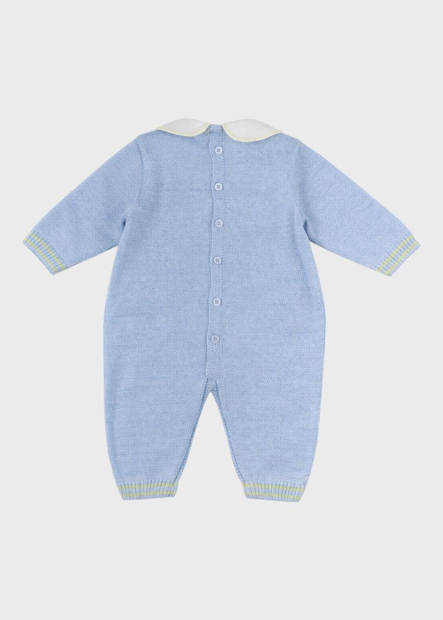 Long Peanut Polka Dot Romper Sky Blue EK5610
