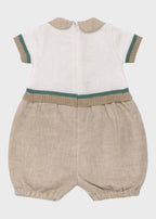 Ivory Decorated Cotton Romper 7613
