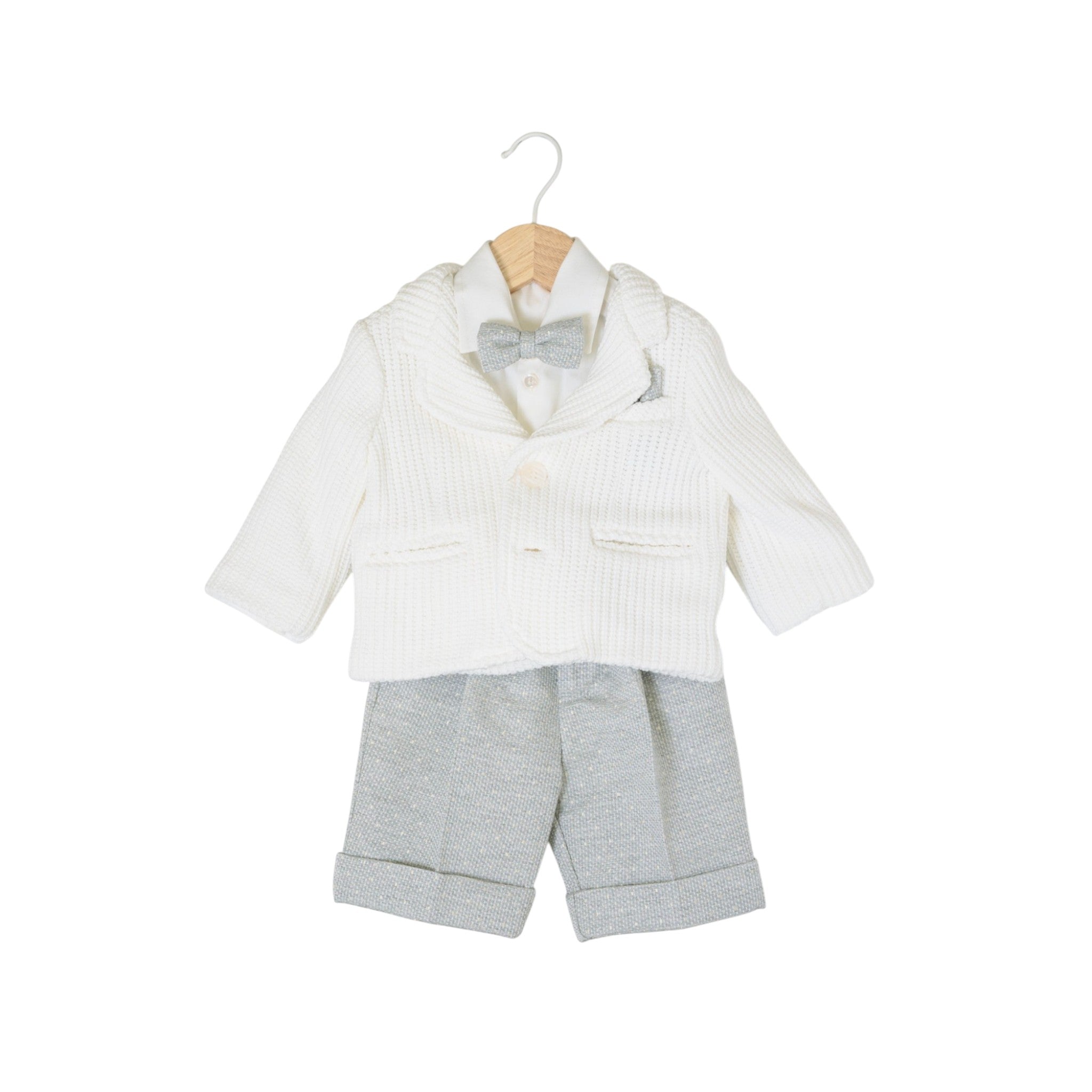 Baby Boy's Outfit, White, M0420A4