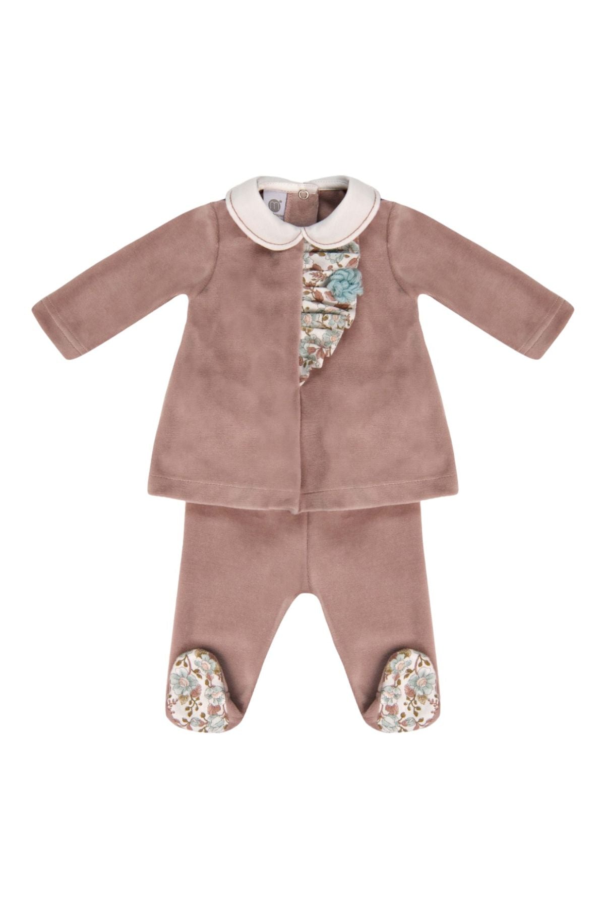 MARSALA IG1516 Floral Pattern Baby Girl Birth Set