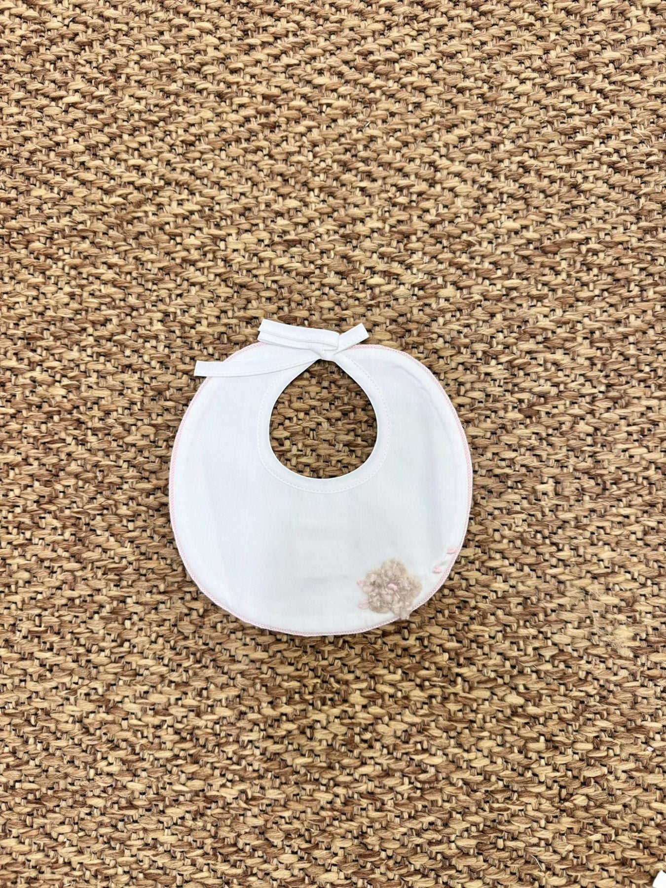 Baby Girl Vanilla Flower Bib IG12BAV