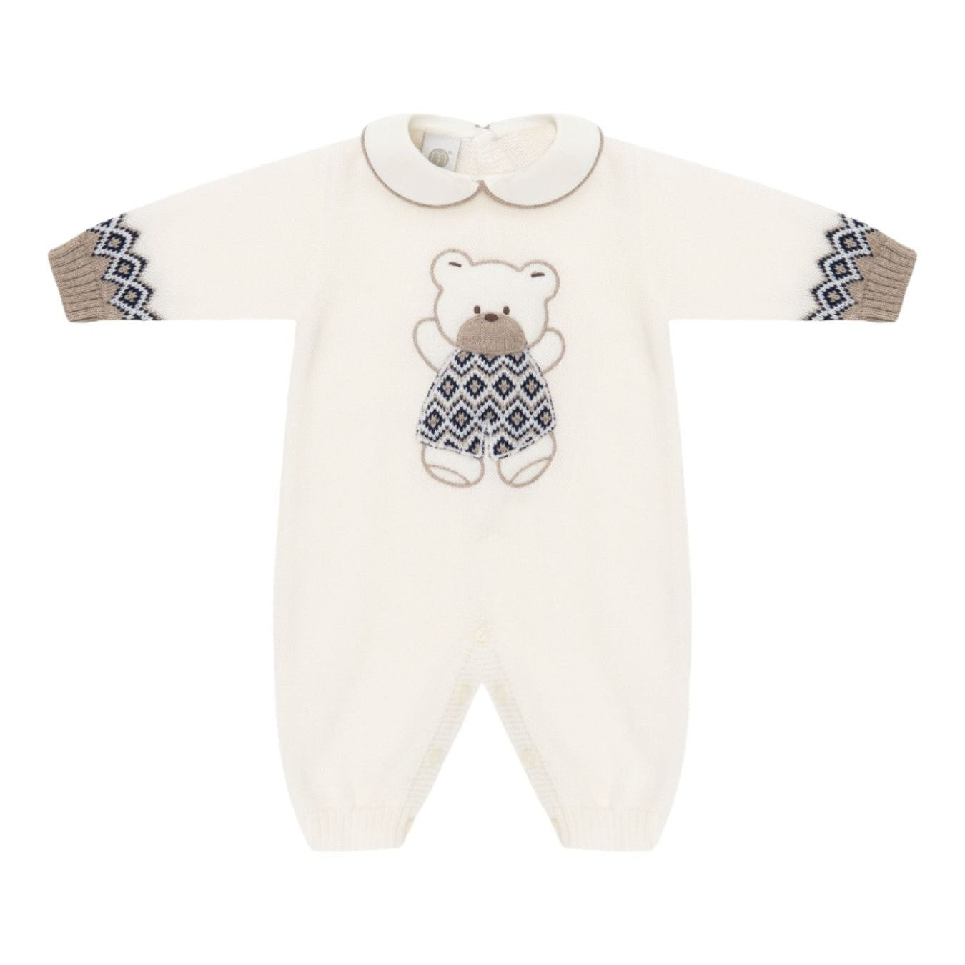 Tutina Orsetto Neonato VANIGLIA IB5110 -  NANU' BABY
