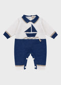 Cotton Onesie with Blue Feet 7618/A