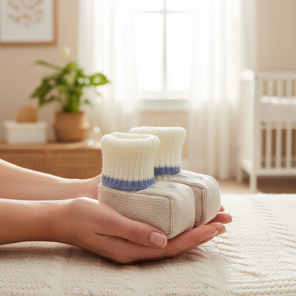 Baby Boy/Girl Set, Wool Blend, BEIGE, Little Bear 7827