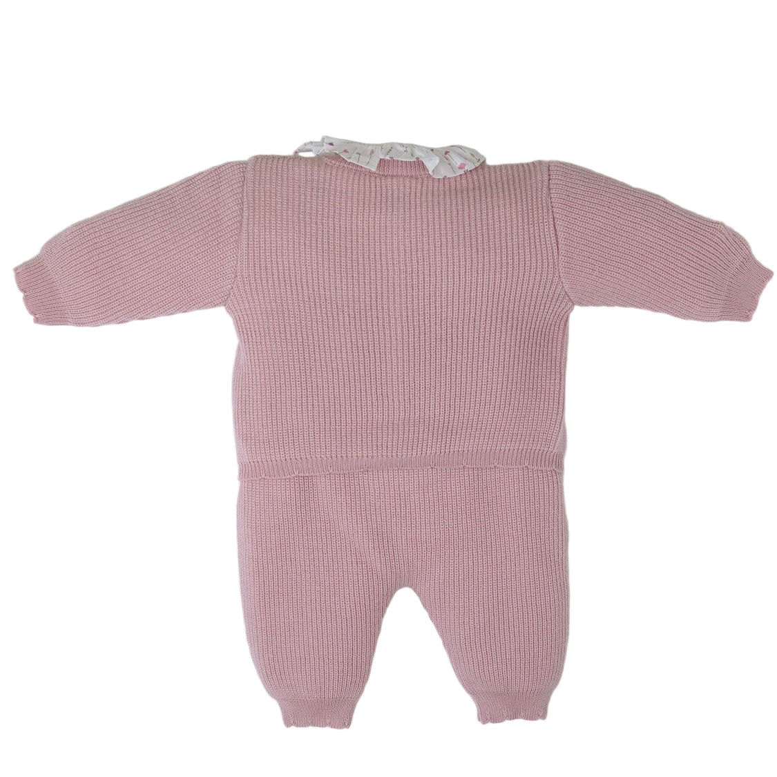 Completo lana rosa marsala Neonata ROSA IN1431/R -  NANU' BABY