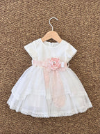 Abitino Bimba Bianco EM811MC corredino e abbigliamento neonato | NANU' BABY