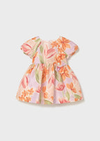 Abito Bretelline Stampato Arancione 1909/77 corredino e abbigliamento neonato | NANU' BABY