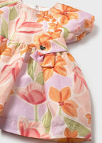 Abito Bretelline Stampato Arancione 1909/77 corredino e abbigliamento neonato | NANU' BABY