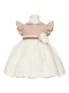 Abito Cerimonia Flower Bimba MARSALA IK319MC corredino e abbigliamento neonato | NANU' BABY