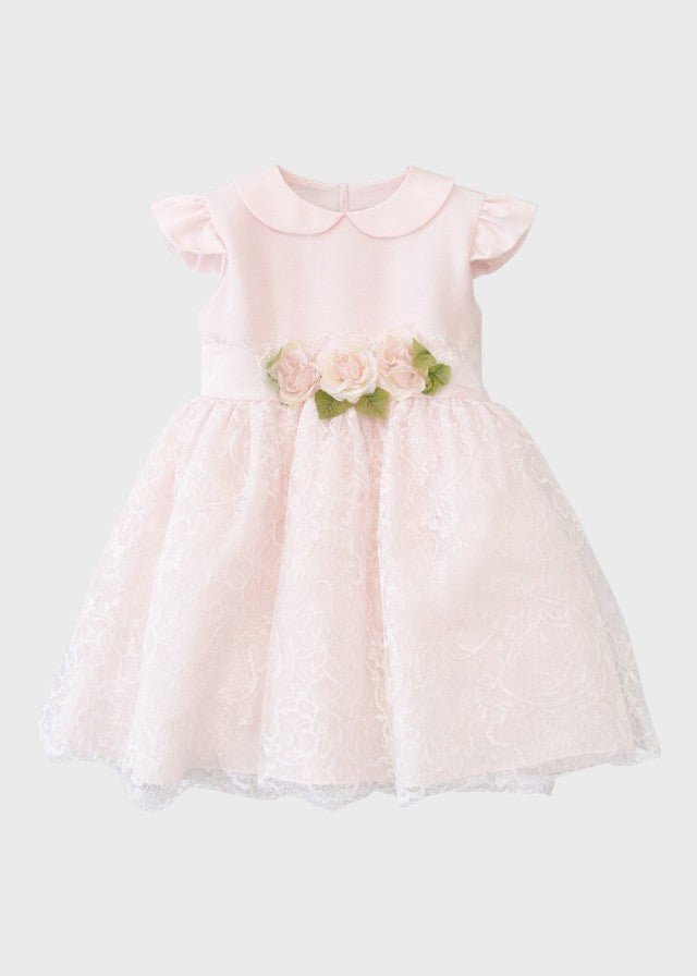 Abito Cerimonia Gonna Pizzo FB066 corredino e abbigliamento neonato | NANU' BABY