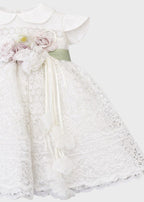 Abito Cerimonia Pizzo Macramè FB080 corredino e abbigliamento neonato | NANU' BABY