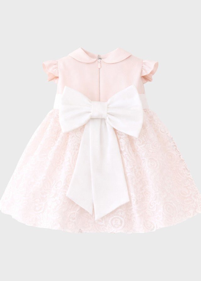 Abito Cerimonia Pizzo Macramè FB081/R corredino e abbigliamento neonato | NANU' BABY