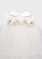 Abito Cerimonia Pizzo Pois FB099 corredino e abbigliamento neonato | NANU' BABY