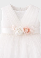 Abito Cerimonia Pizzo Tulle FB072 corredino e abbigliamento neonato | NANU' BABY