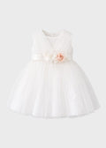 Abito Cerimonia Pizzo Tulle FB072 corredino e abbigliamento neonato | NANU' BABY