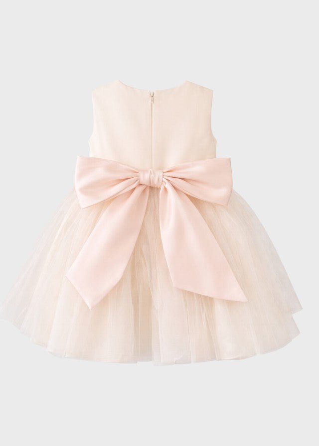 Abito Cerimonia Pizzo Tulle FB072/R corredino e abbigliamento neonato | NANU' BABY