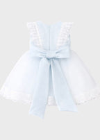 Abito Cerimonia Tulle Azzurro FB086/AP corredino e abbigliamento neonato | NANU' BABY