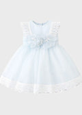 Abito Cerimonia Tulle Azzurro FB086/AP corredino e abbigliamento neonato | NANU' BABY