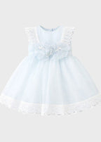 Abito Cerimonia Tulle Azzurro FB086/AP corredino e abbigliamento neonato | NANU' BABY