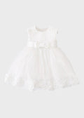 Abito Cerimonia Tulle Bianco FB083 corredino e abbigliamento neonato | NANU' BABY