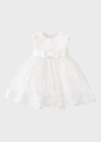 Abito Cerimonia Tulle Bianco FB083 corredino e abbigliamento neonato | NANU' BABY