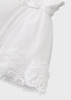 Abito Cerimonia Tulle Bianco FB083 corredino e abbigliamento neonato | NANU' BABY