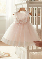 Abito Cerimonia Tulle Cipria FB086/R corredino e abbigliamento neonato | NANU' BABY