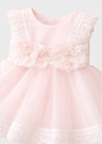 Abito Cerimonia Tulle Cipria FB086/R corredino e abbigliamento neonato | NANU' BABY