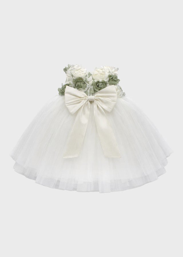 Abito Cerimonia Tulle Verde EV305 corredino e abbigliamento neonato | NANU' BABY