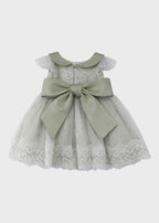 Abito Cerimonia Tulle Verde FB082/V corredino e abbigliamento neonato | NANU' BABY