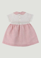 Abito Colletto Rosa Cipria corredino e abbigliamento neonato | NANU' BABY