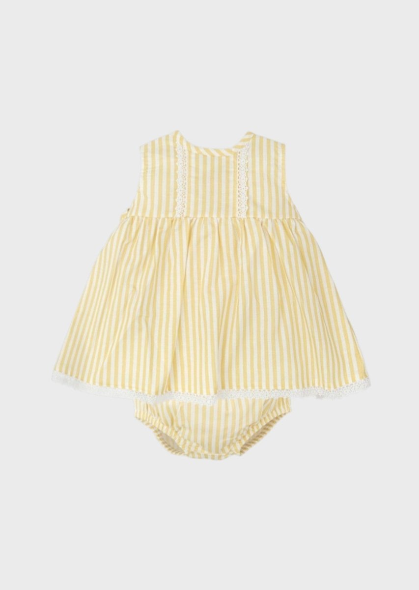 Abito Cotone Coulotte Giallo 91428 corredino e abbigliamento neonato | NANU' BABY