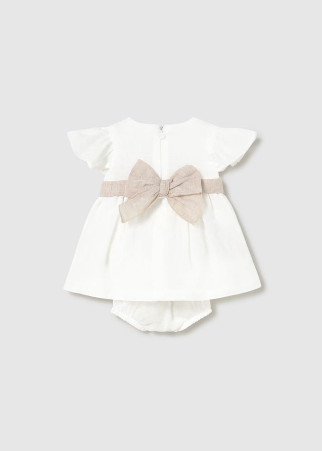 Abito Cotone Fusciacca Bianco 1886/49 corredino e abbigliamento neonato | NANU' BABY