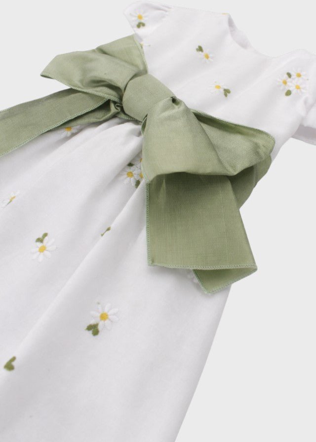 Abito Cotone Margherite Panna PC05200 corredino e abbigliamento neonato | NANU' BABY